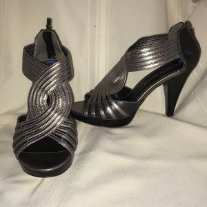 Franco Sarto Metallic Heels Size 7.5